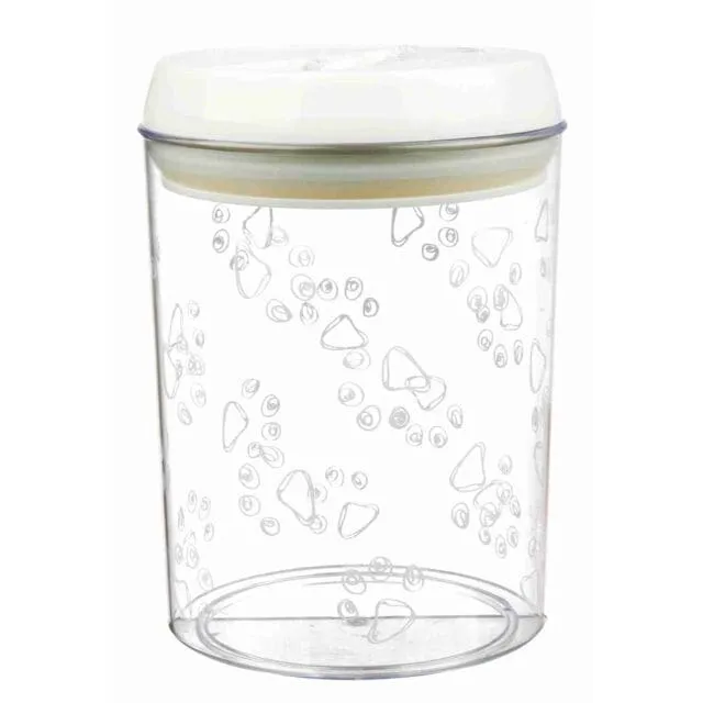 Futter- und Snackdose, Kunststoff, 1,5 l/ø 12 × 17,5 cm, transparent/weiß